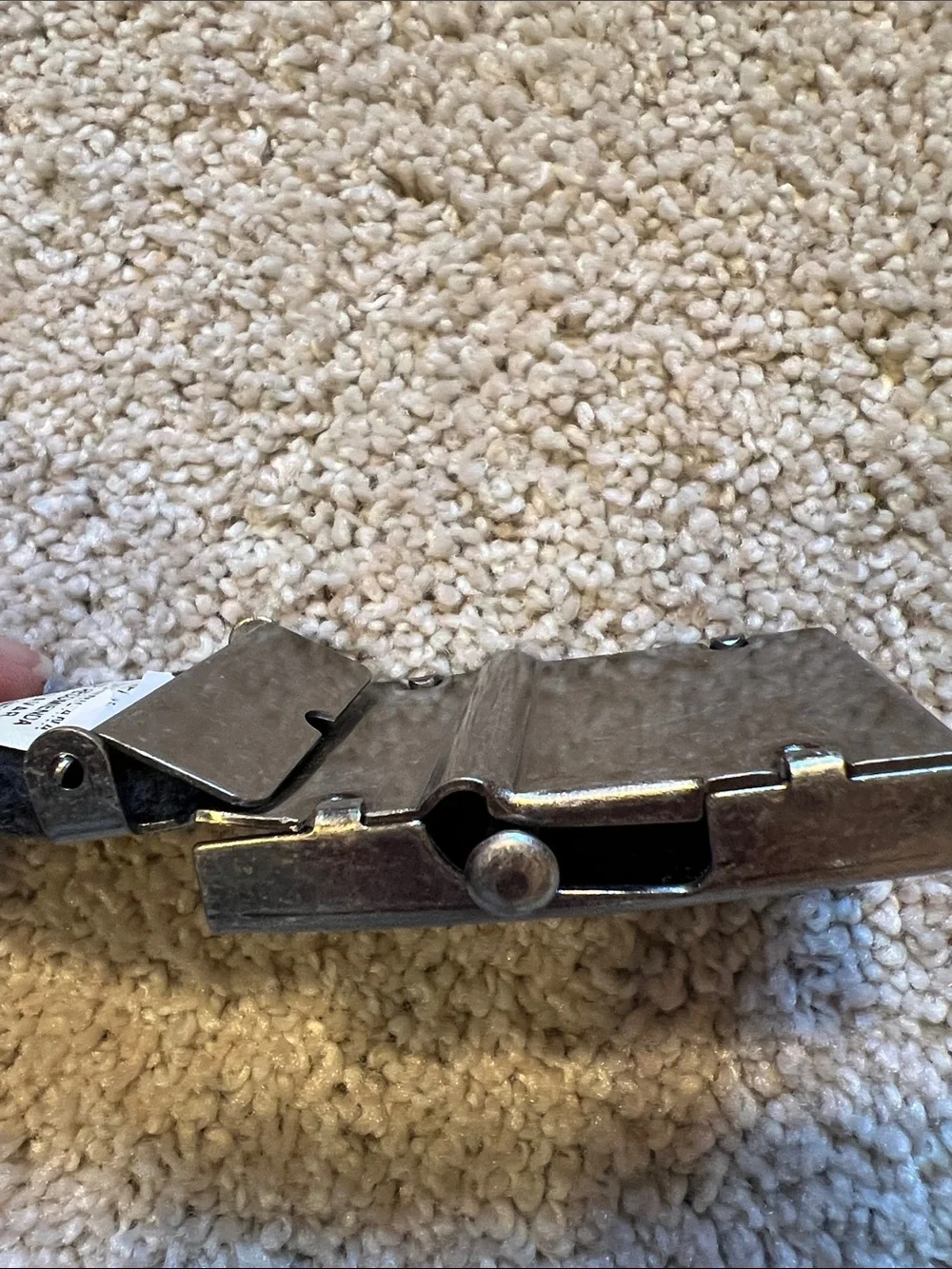 Levi's Blue Belt with Brushed Silver Buckle